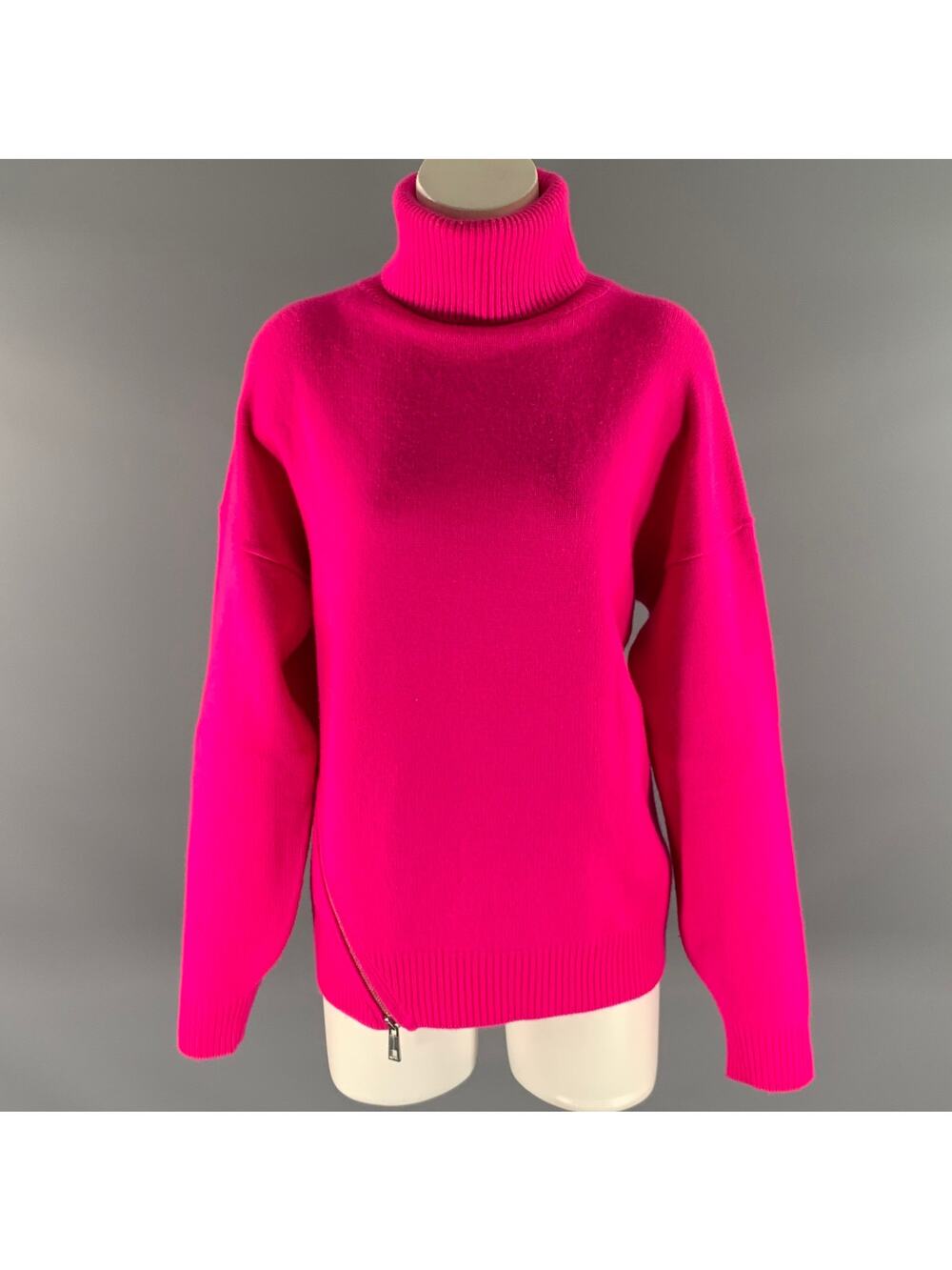 TIBI Size XS Pink Cashmere Knitted Turtleneck Sweater